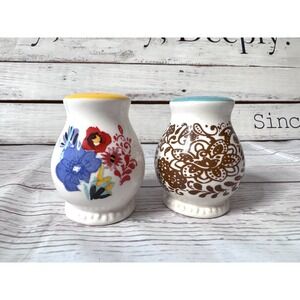 Pioneer Woman Flea Market Floral Salt & Pepper Shaker Farmhouse Collectible Set